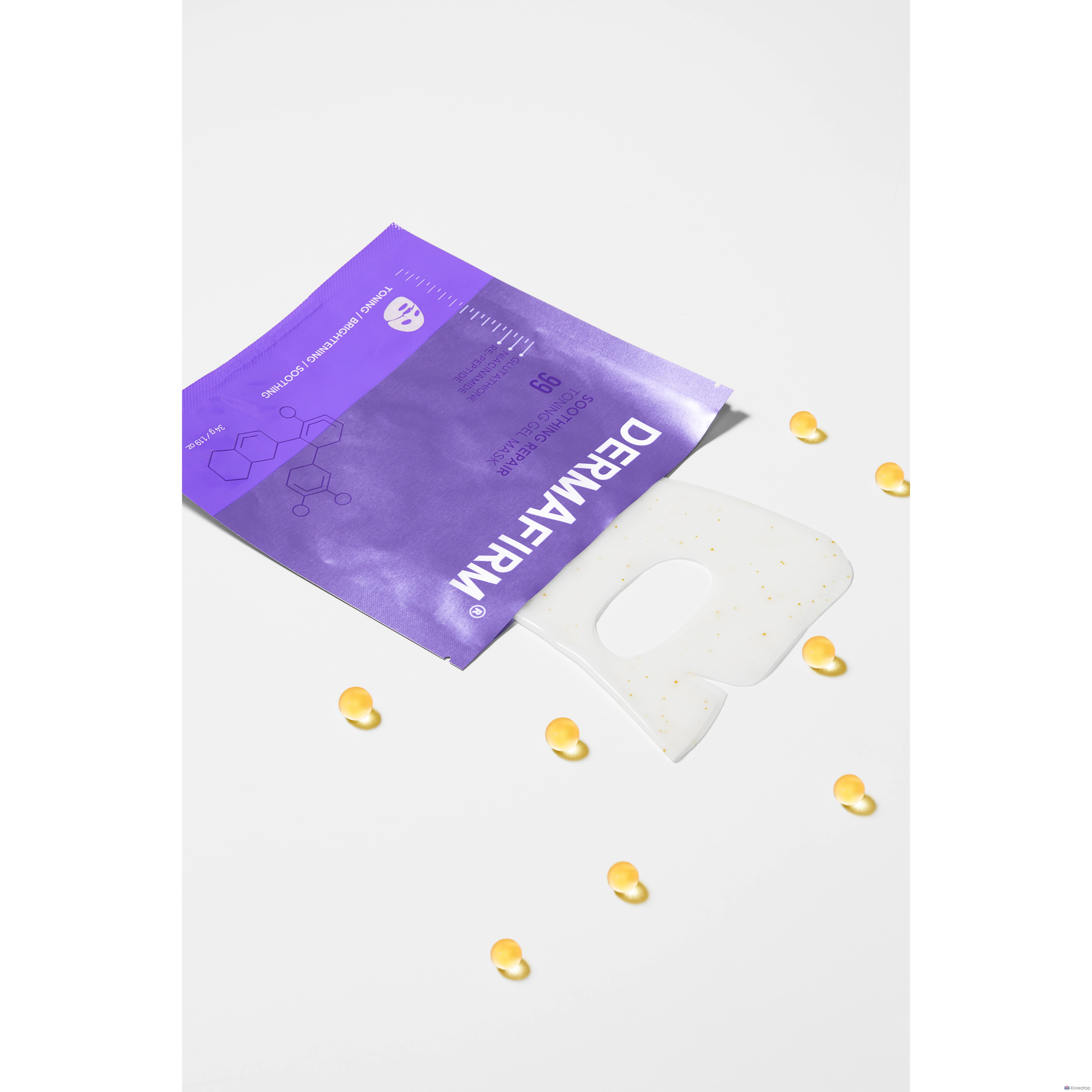 Успокаивающая восстанавливающая тонизирующая гелевая маска Dermafirm R4, 1 шт., упаковка из 4 штук., фото 2