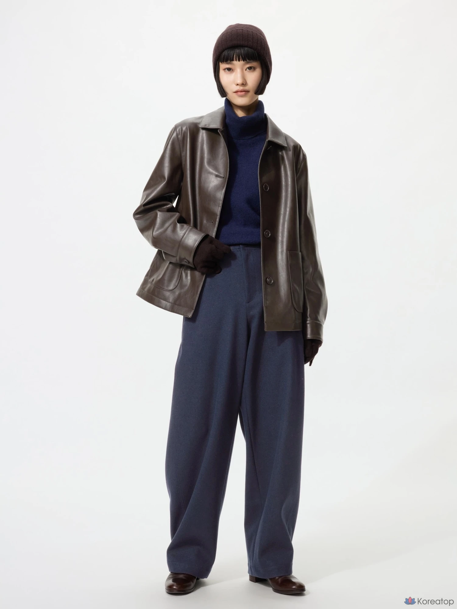 Брюки Uniqlo Brushed Jersey Barrel Leg Pants, длина 70–74 см