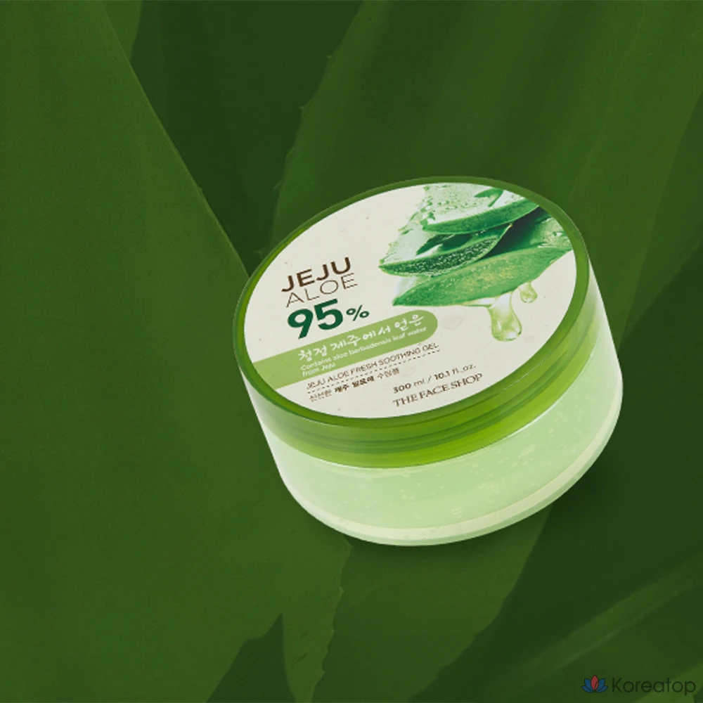Успокаивающий гель с алоэ вера The Face Shop Fresh Jeju, 300 мл, 1 шт.