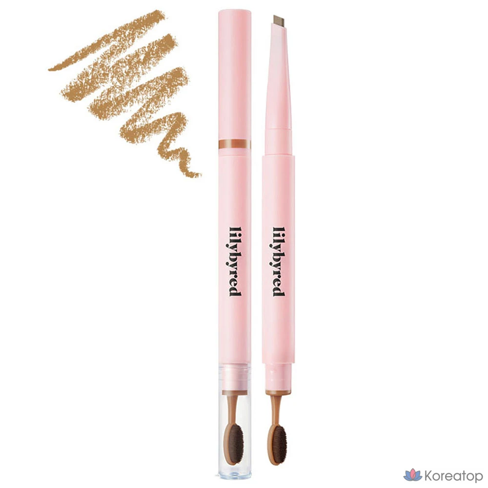 Автоматический карандаш для бровей Lilybyred Hard Flat, 0,17 г, светло-коричневый, 1 шт.