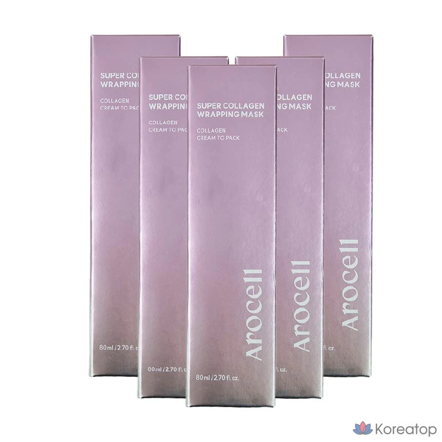 Обертывающая маска Arocell Super Collagen, 1 упаковка, 4 упаковки, фото 4