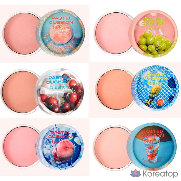 Румяна-кушон The Face Shop Pastel Cushion Blusher, оттенок 07 Acid Lavender, 1 шт.
