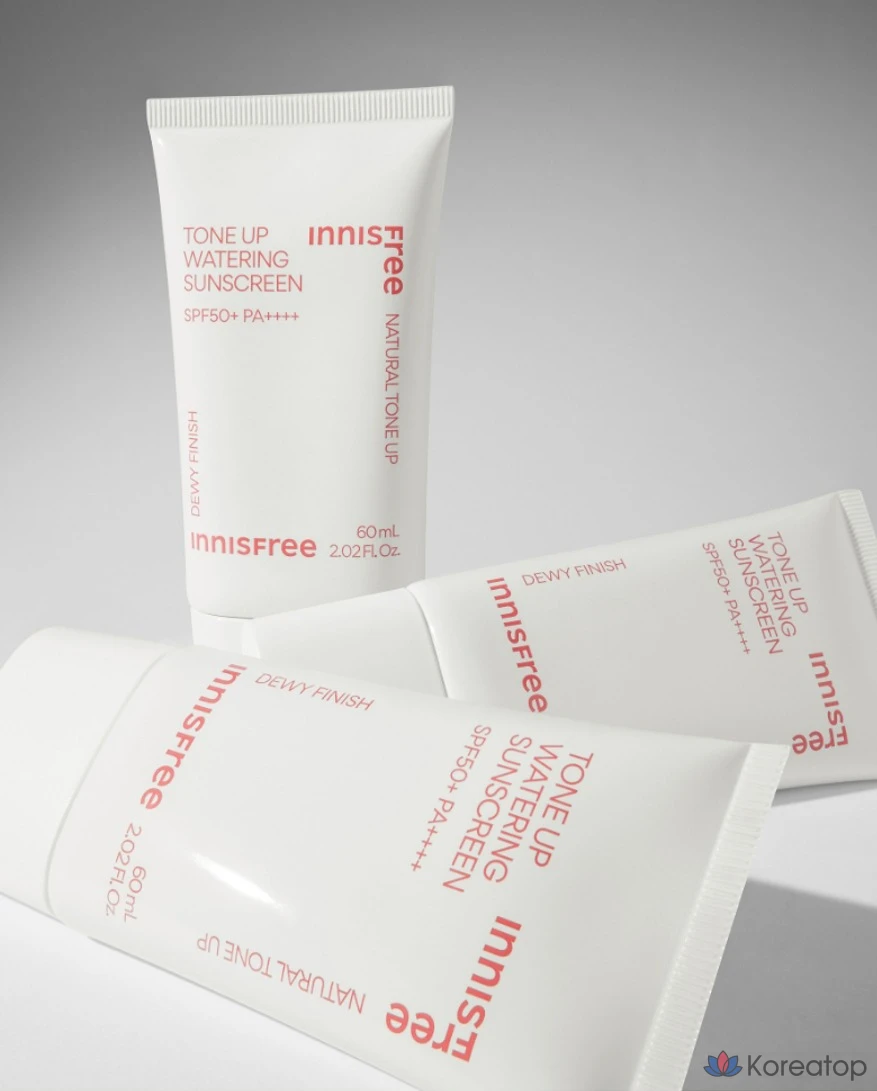 Солнцезащитный крем Innisfree Tone-Up Watering Sunscreen SPF50+ PA++++, 60 мл, 1 шт., фото 4
