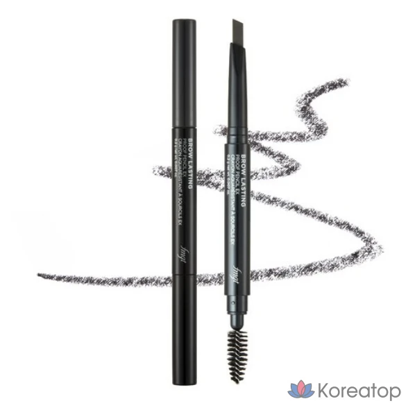 Карандаш для бровей The Face Shop Brow Lasting Proof Auto Pencil EX, 0.2g, темно-серый, 1 шт.