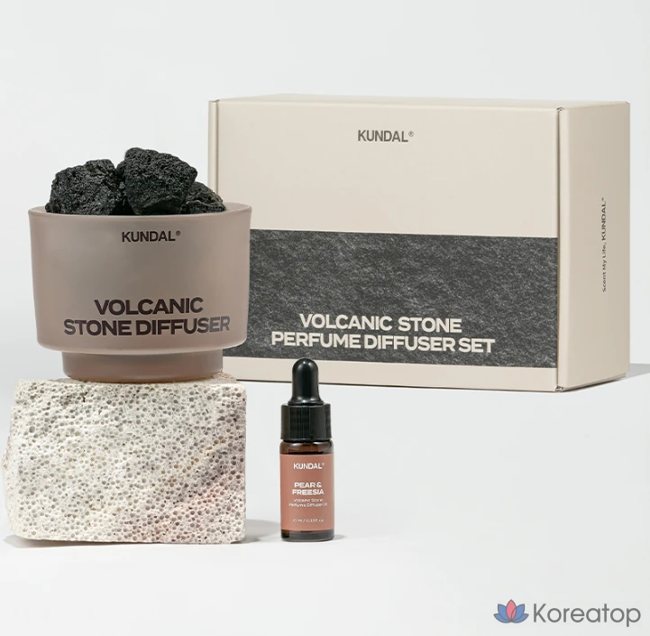 Набор для ухода Kundal Volcanic Stone Perfume Diffuser Set, оттенок Pear & Freesia, 10 мл, 1 шт., фото 2