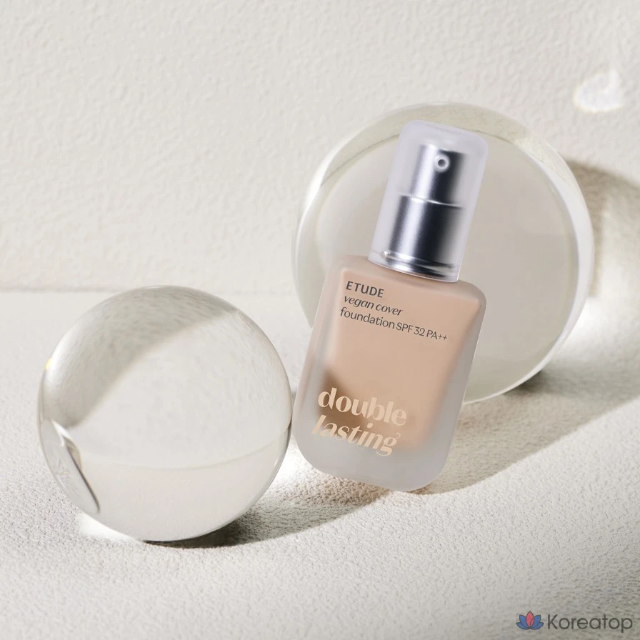 Тональный крем Etude House Double Lasting Vegan Cover Foundation, 30 г, 1 шт., 21N1 Нейтральный бежевый, фото 3