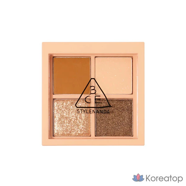 Палитра мини-теней для век 3CE, оттенок «миндальная помадка», 1 шт.