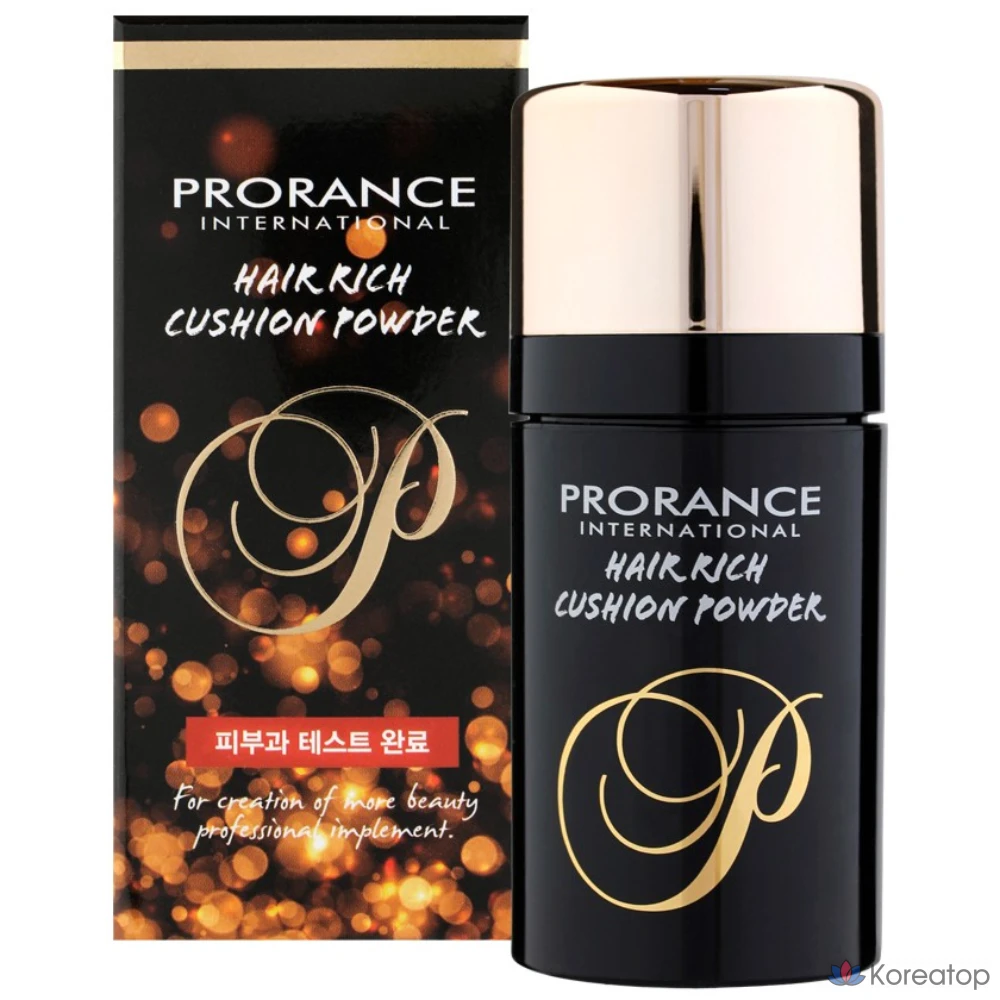 Пудра для волос Prorance Hair Rich Cushion Powder, черная, 1 шт.