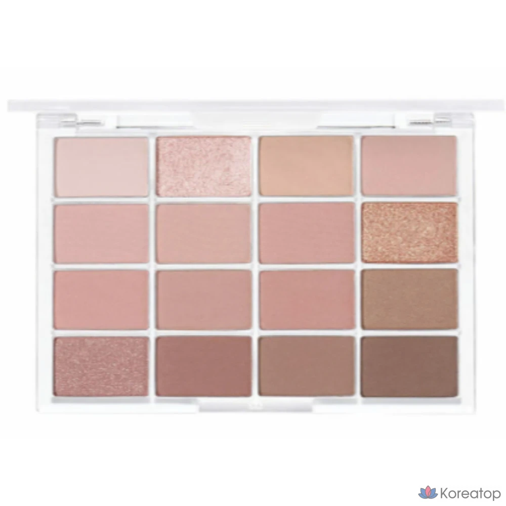 Палетка теней для век WAKEMAKE Soft Blurring Eye Palette, № 5, оттенок Warm Pink Blurring, 1 шт.