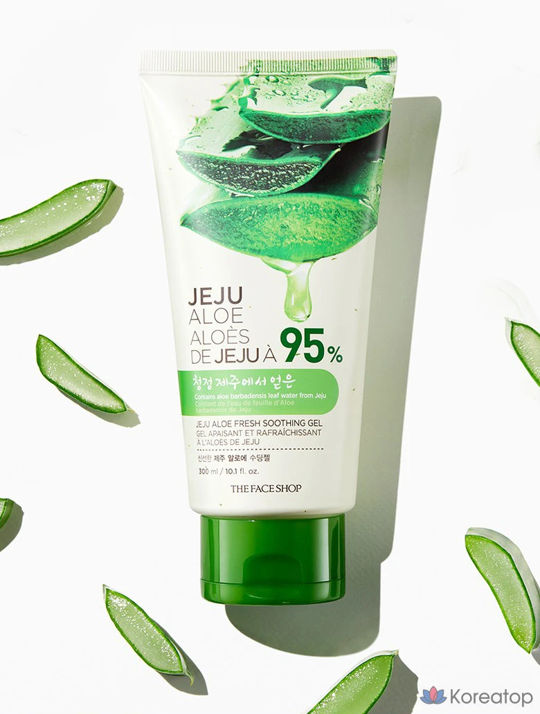 Успокаивающий гель с алоэ вера The Face Shop Fresh Jeju, 300 г, 300 мл, 1 шт.