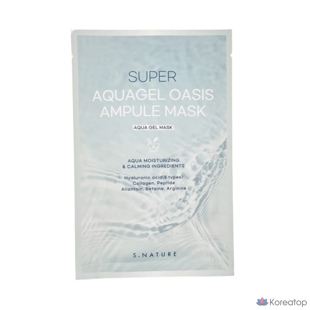 S.NATURE Super Aqua Gel Oasis Ампульная маска, 1 упаковка, 1 шт.