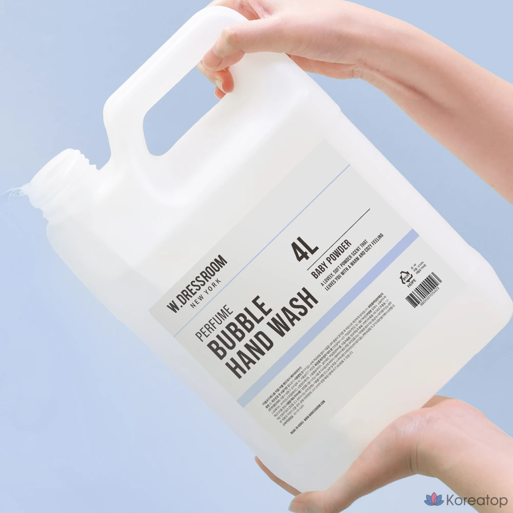 Сменный блок для жидкого мыла для рук W.Dressroom Perfume Bubble, детская присыпка, 4 л, 1 шт.