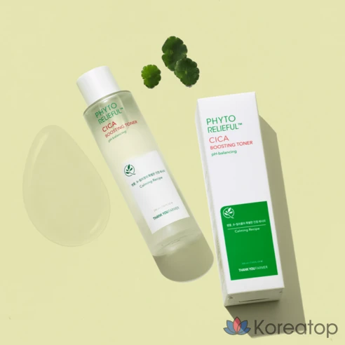 THANK YOU FARMER Тонер для лица с центеллой азиатской Phyto Relieful Cica Booster Toner, 200 мл