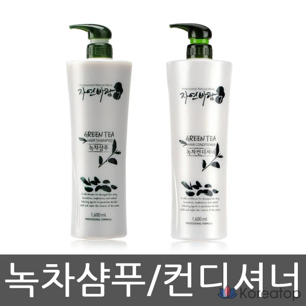 Шампунь Somang Cosmetics с зеленым чаем 1600 мл, Кондиционер 1600 мл, 1 шт., 1,6 л