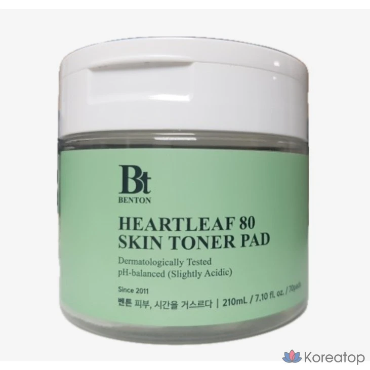Тонизирующие подушечки для лица Benton Eoseongcho, 80 шт., 1 упаковка.