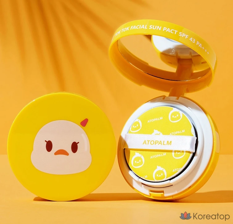 Солнцезащитный тюбик для лица Atopalm Tok Tok для младенцев SPF43 PA+++ 15 г + солнцезащитный стик SPF50+ PA++++ 21 г, 1 комплект