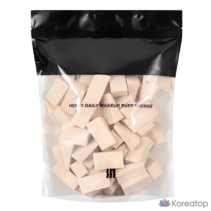 Набор треугольных спонжей для ежедневного макияжа MERZY Daily Makeup, 100 шт., 1 шт.