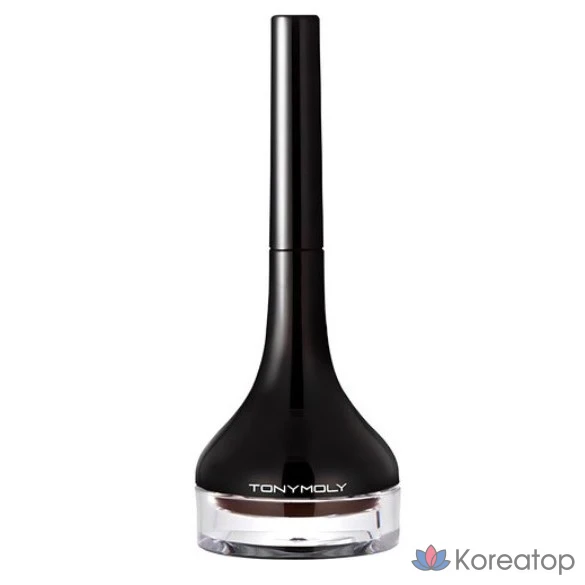 Подводка для глаз Tony Moly Back Gel Eyeliner Long Brush, оттенок 02 Brown, 1 шт.