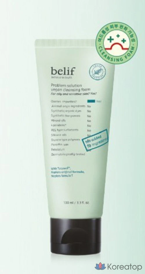 Очищающая пенка Belif Problem Solution Vegan Cleansing Foam, 100 мл, 1 шт.
