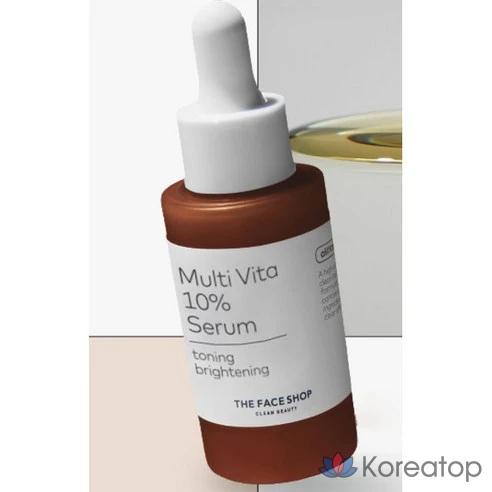 Тонизирующая и осветляющая сыворотка The Face Shop Ultimate Multi Vita 10%