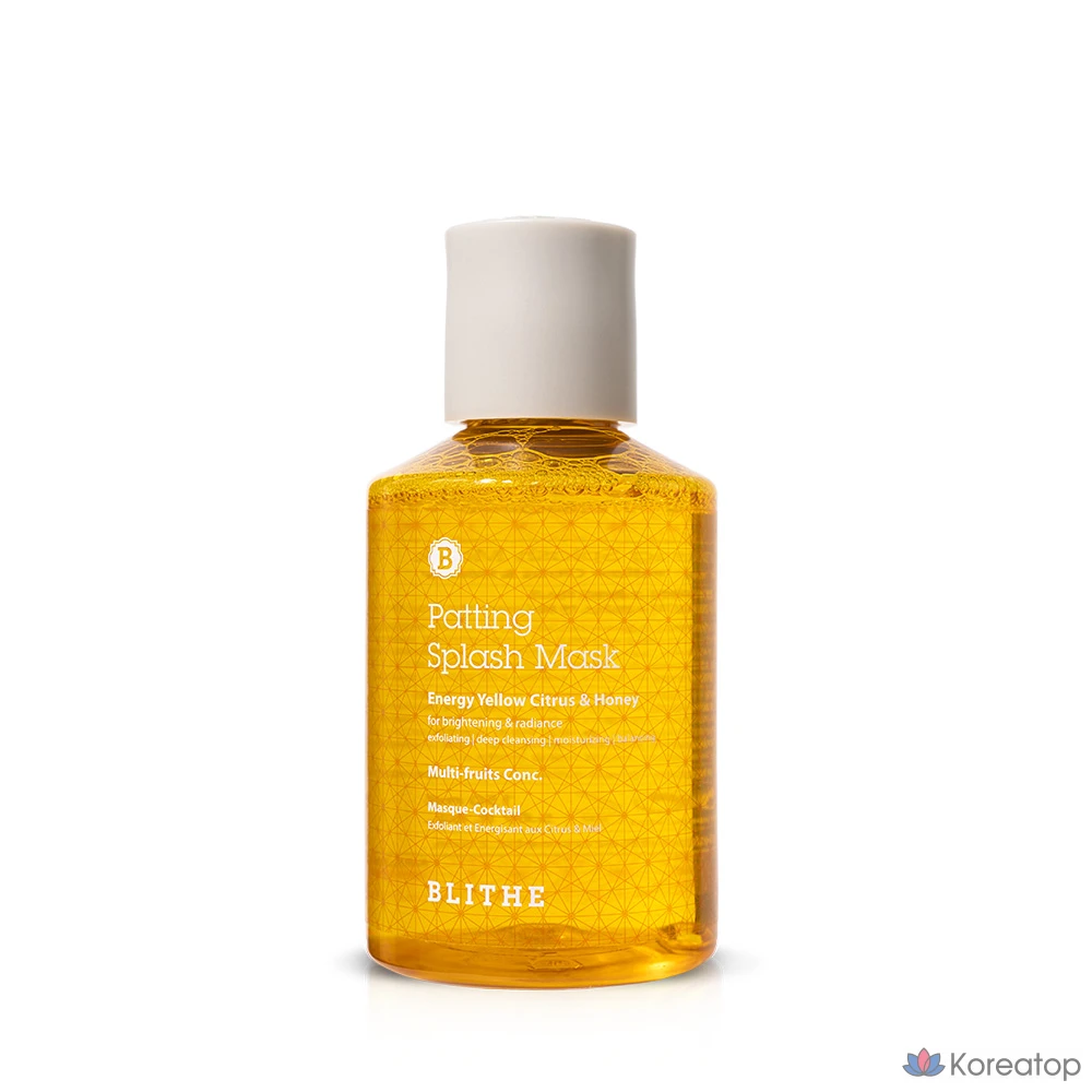 Маска для лица Blithe Patting Splash Mask Energy Yellow Citrus Honey, 150 мл, 1 шт.