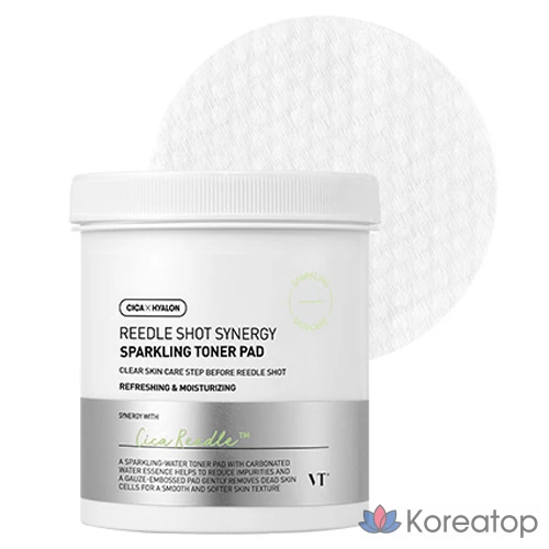 Тоник-подушечка VT Cosmetics Riddle Shot Synergy Sparkling Toner Pad, 1 шт., 80 листов