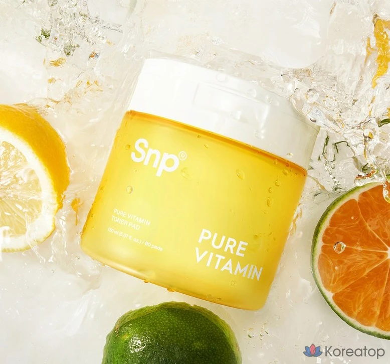 Тонизирующие подушечки SNP Pure Vitamin, 150 мл, 60 листов, 1 упаковка.