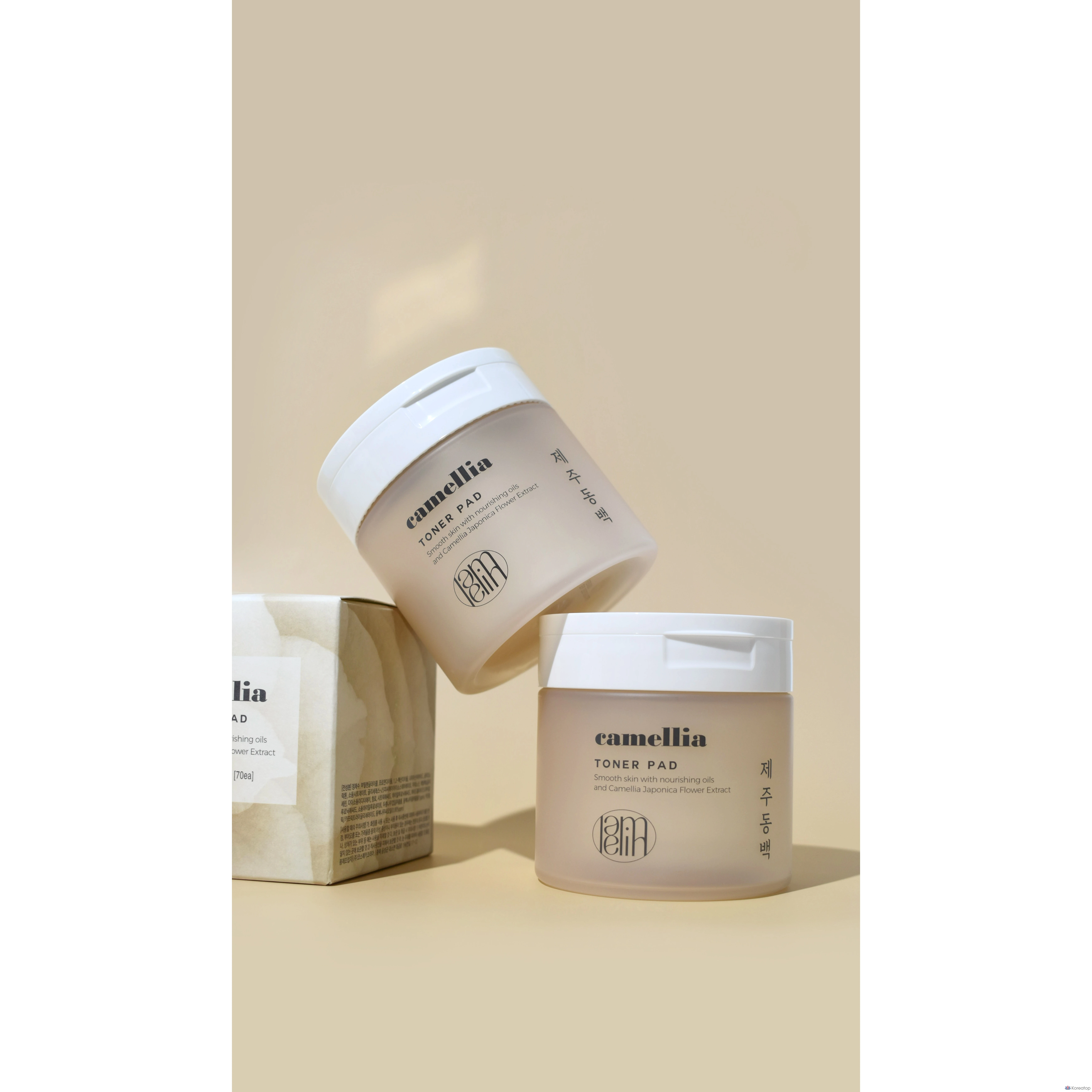 Тоник-подушечки Lamelin Camellia, 140 мл, 1 упаковка, 70 листов.