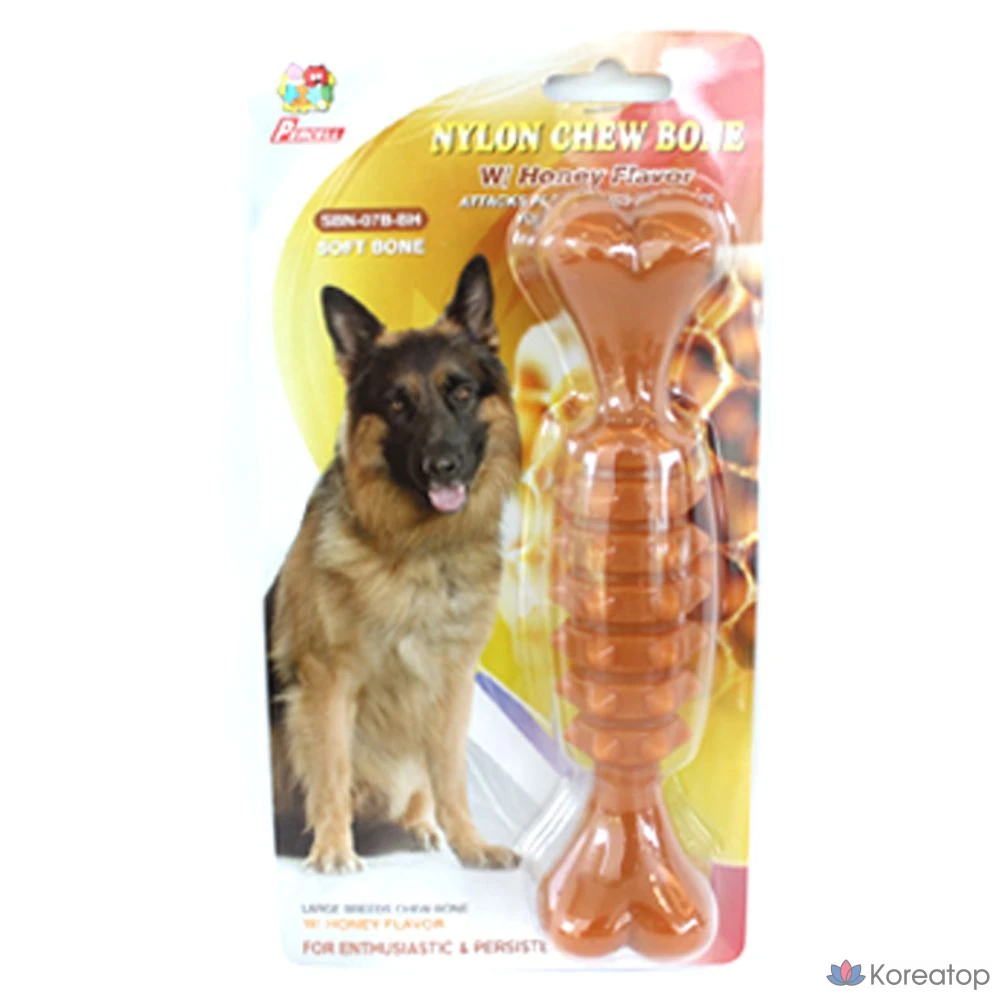 Нейлоновая жевательная резинка для собак с медовым ароматом, 19 см, 1 шт., лакомство для ухода за полостью рта собаки, PURCELL*5236uh, 1 шт.