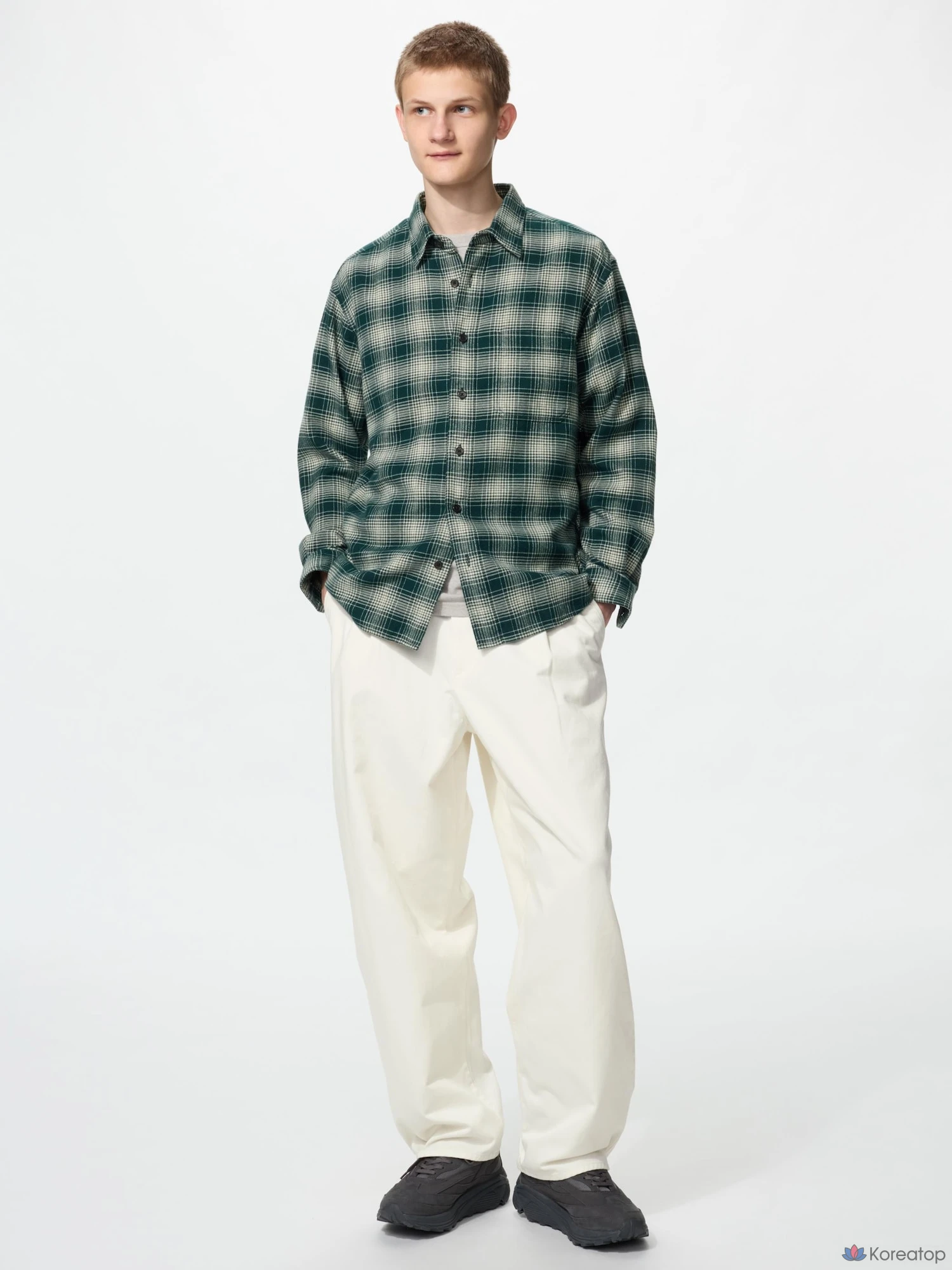 Фланелевая рубашка Uniqlo Ombre Check C
