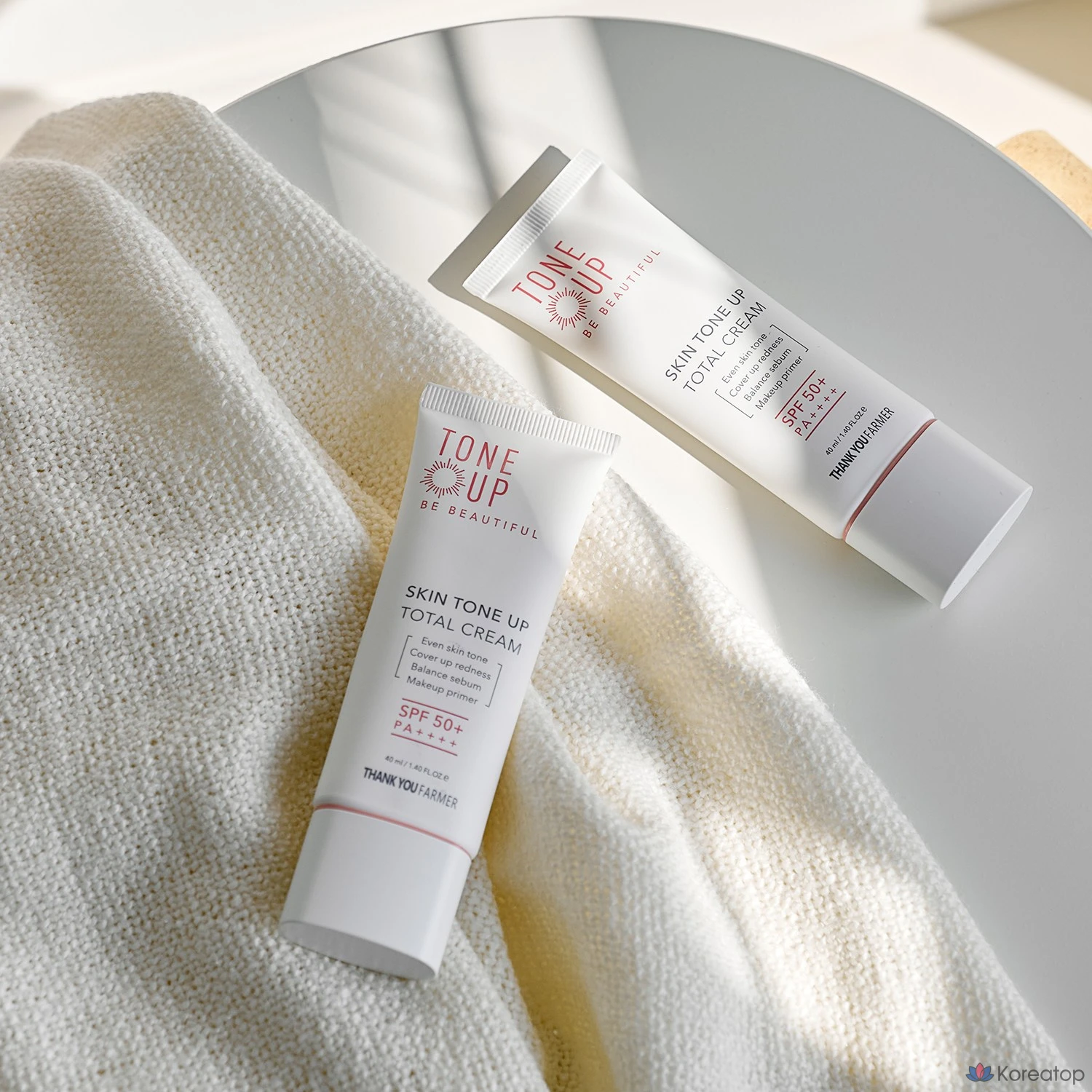 Крем для выравнивания тона кожи Thank You Farmer Skin Tone Up Total Cream, 40 мл, 1 шт.