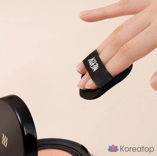 Набор из 5 мягких подушек MERZY the Airy Scene Cover Cushion Puff, черный, 1 шт.