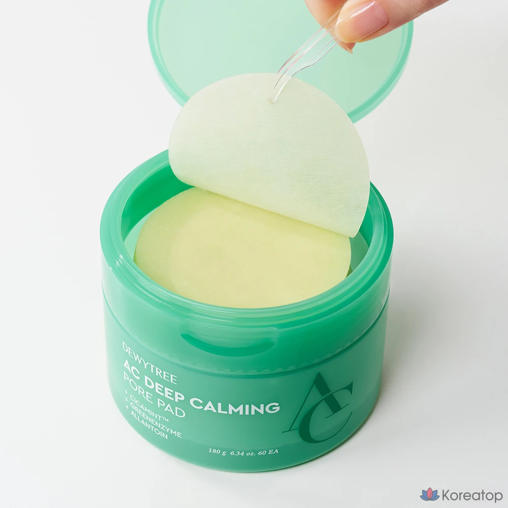 Успокаивающие подушечки для пор Dewytree AC Deep Soothing Pore Pad, 180 г, 60 листов, 1 упаковка