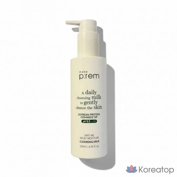 Очищающее молочко MAKE P:REM Safe Me Relief Moisture Cleansing Milk, 200 мл