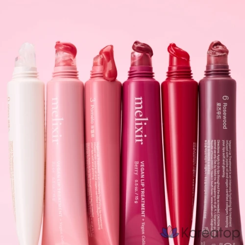 Бальзам для губ Melixir Collagen Lip Treatment, оттенок Pomelo, 15 г, 1 шт.