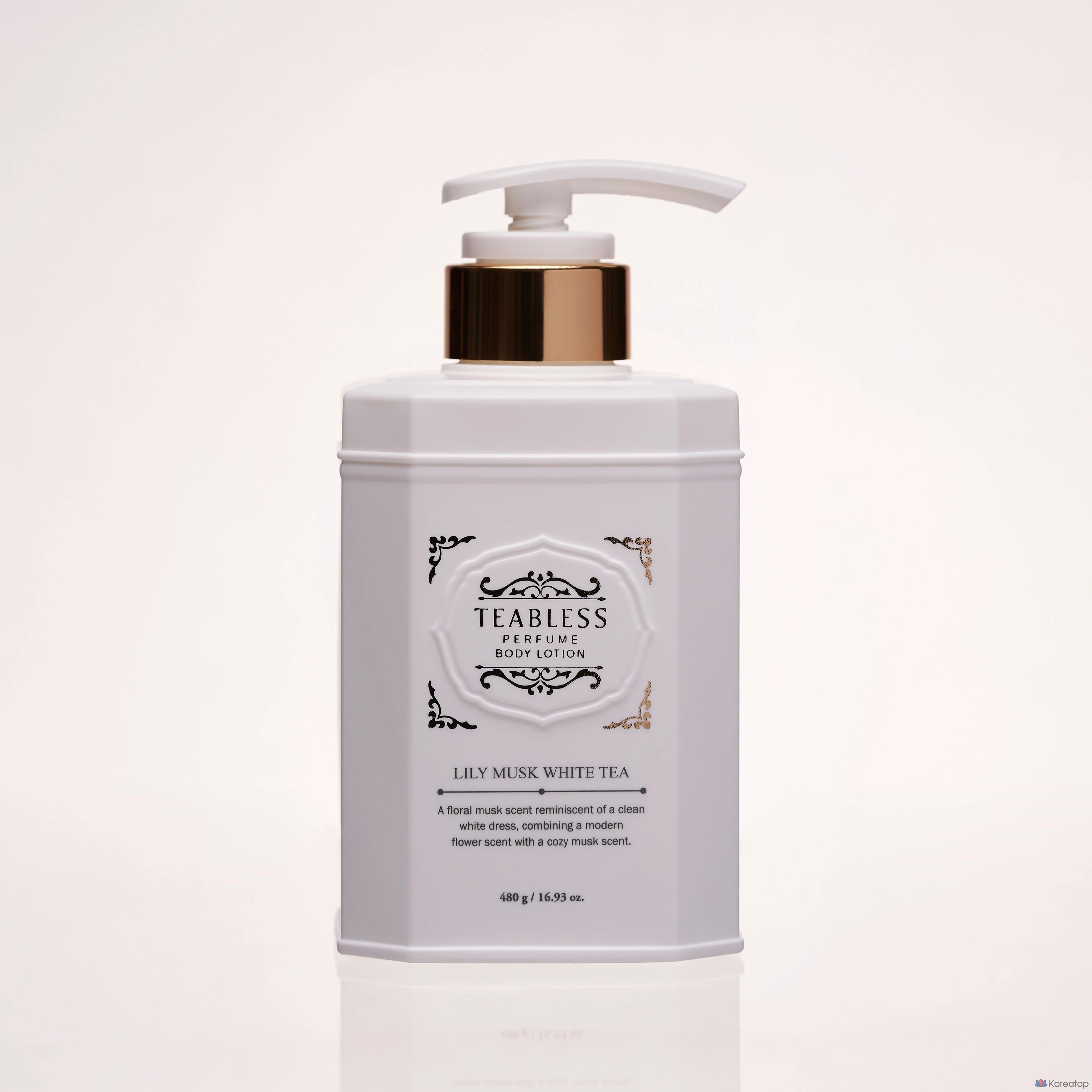 Лосьон для тела TEABLESS Perfume Body Lotion Lily Musk White Tea, 480 г, 1 шт.