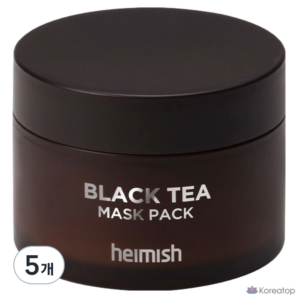 Набор освежающих масок для лица Heimish с черным чаем, 1 упаковка, 5 упаковок.