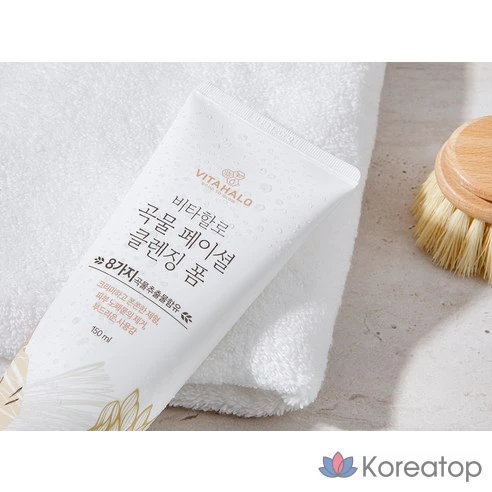 Очищающая пенка для лица Vitahalo Grain, 150 мл, 4 шт.