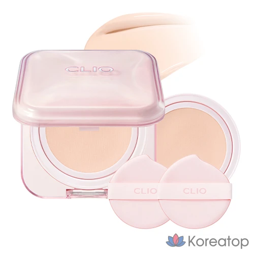 Набор тональных кремов Clio Kill Cover Mesh Glow Essential Cushion Set [Основной продукт + Сменный блок] + 2 спонжа, 19C Light, 1 шт.