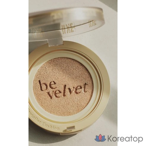 Кушон для лица с матовым финишем SPF 34 PA++ Espoir Pro Tailor Be Velvet Cover Cushion New Class Grove Edition, 13 г, Бежевый