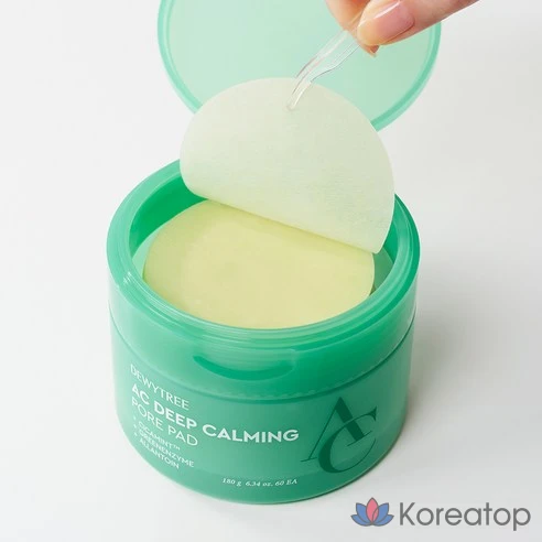 Успокаивающие пэды для лица DEWYTREE AC Control EX Deep Green (60 шт.)