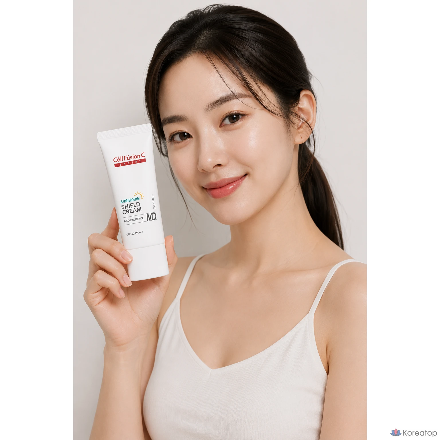Солнцезащитный крем CELL FUSION C Expert Barrierd Shield Cream MD Daily Low Irritation Derma Sun Cream, 35 г, 1 шт., фото 2