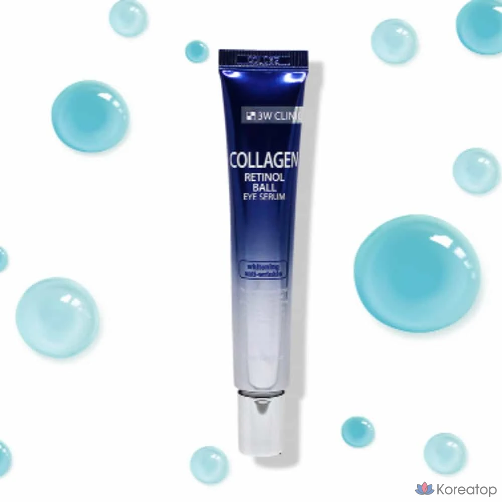 Сыворотка для кожи вокруг глаз 3W Clinic Collagen Retinol Ball Rolling Eye Serum, 30 мл, 1 шт., фото 2