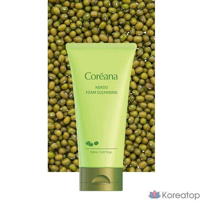 Очищающая пенка для лица Coreana с зелеными бобами, 150 мл, 1 шт.