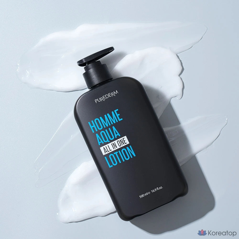 Лосьон Purederm Homme Aqua All-in-One, 500 мл, 1 шт., фото 4