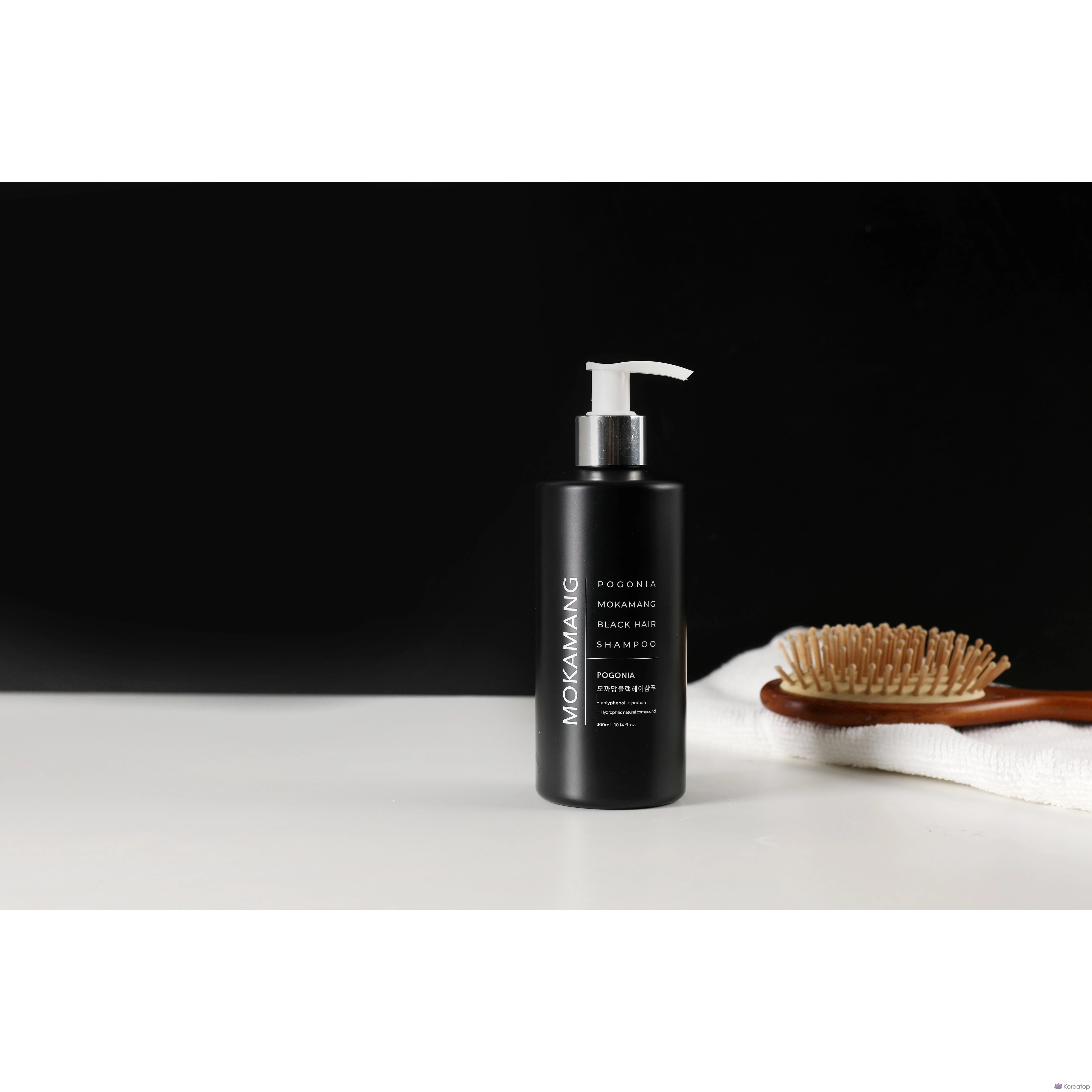 Шампунь для черных волос Pogonia Mokaman 300 мл, без красителей, без THB, натуральные ингредиенты, 1 шт.