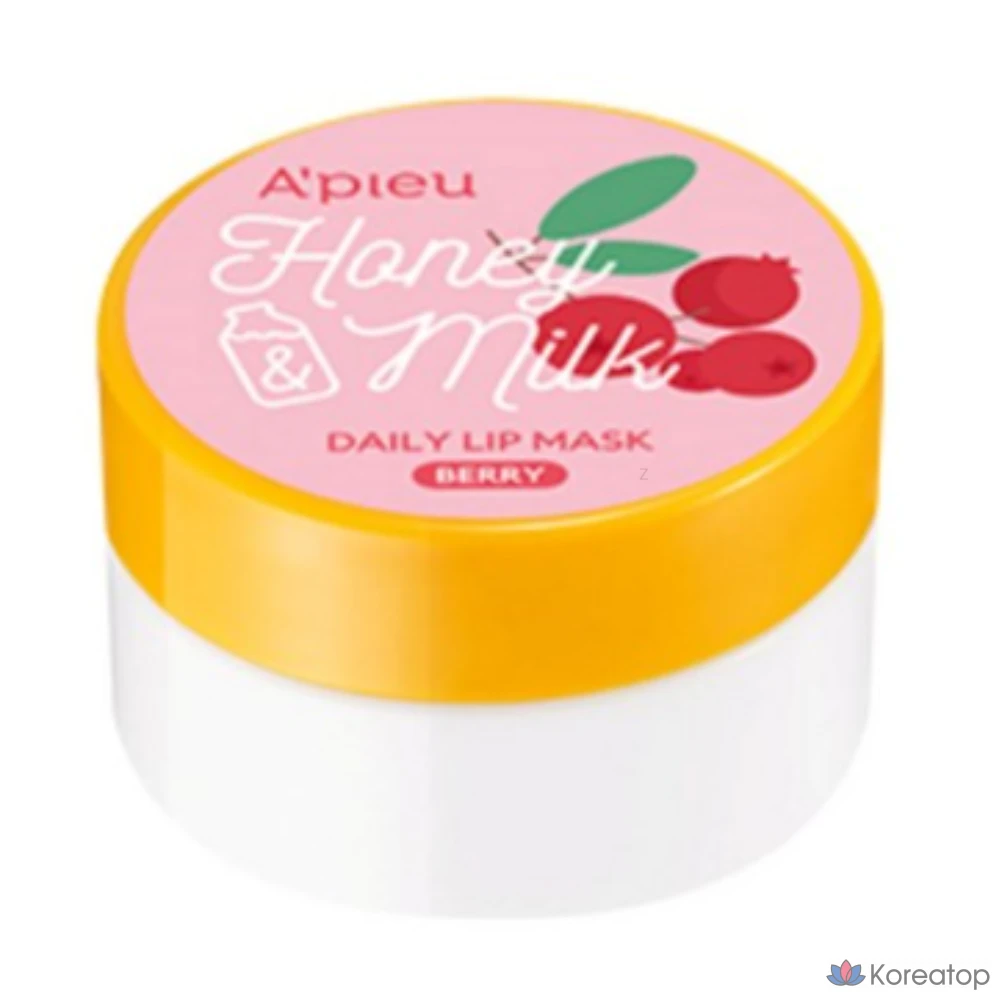 Маска для губ A'Pieu с медом и молоком, ягодный аромат, 6 г, 30 шт.