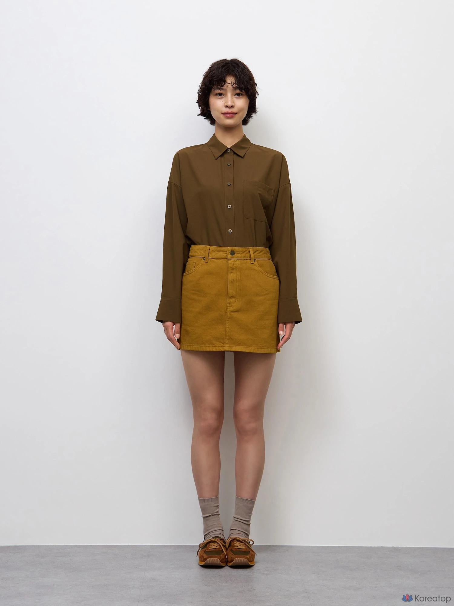 Мини-юбка джинсовая Uniqlo Low Waist Denim Mini Skirt