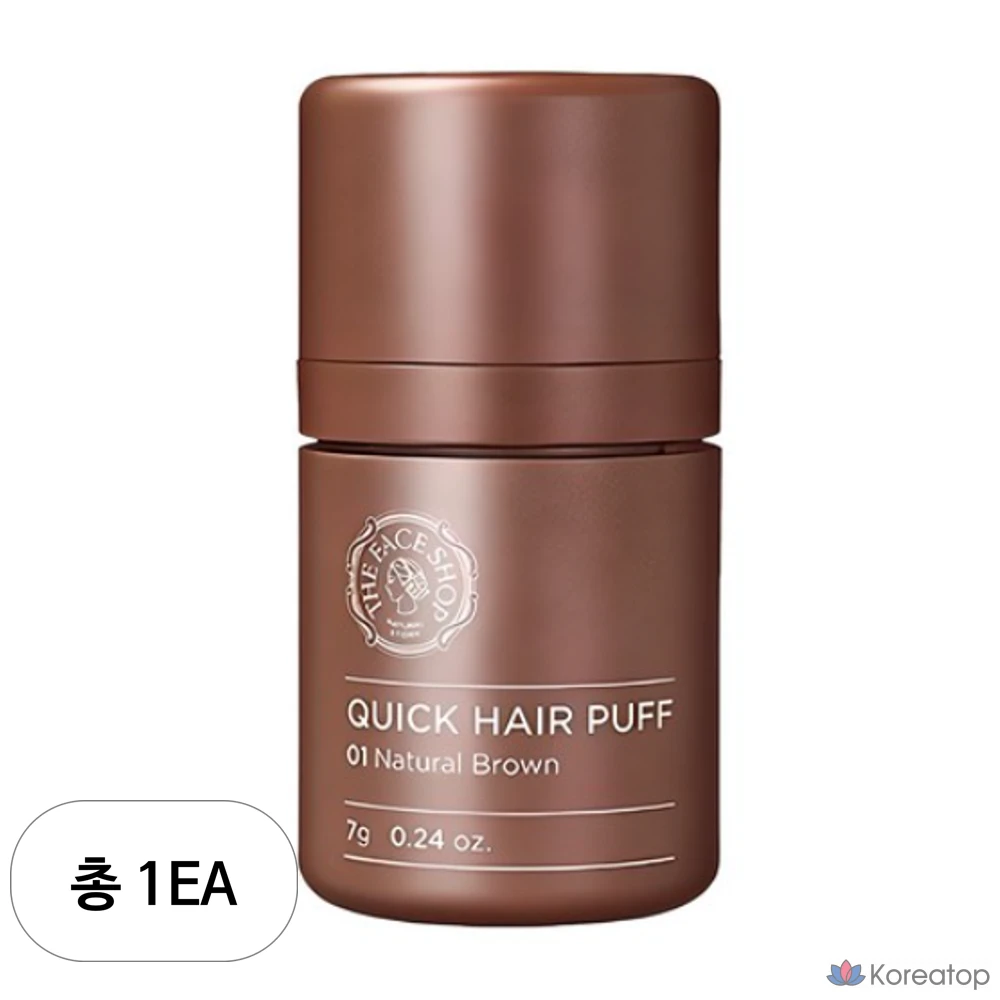 Тени для век The Face Shop Quick Hair Puff Shadow, оттенок Natural Brown, 7 г, 1 шт.
