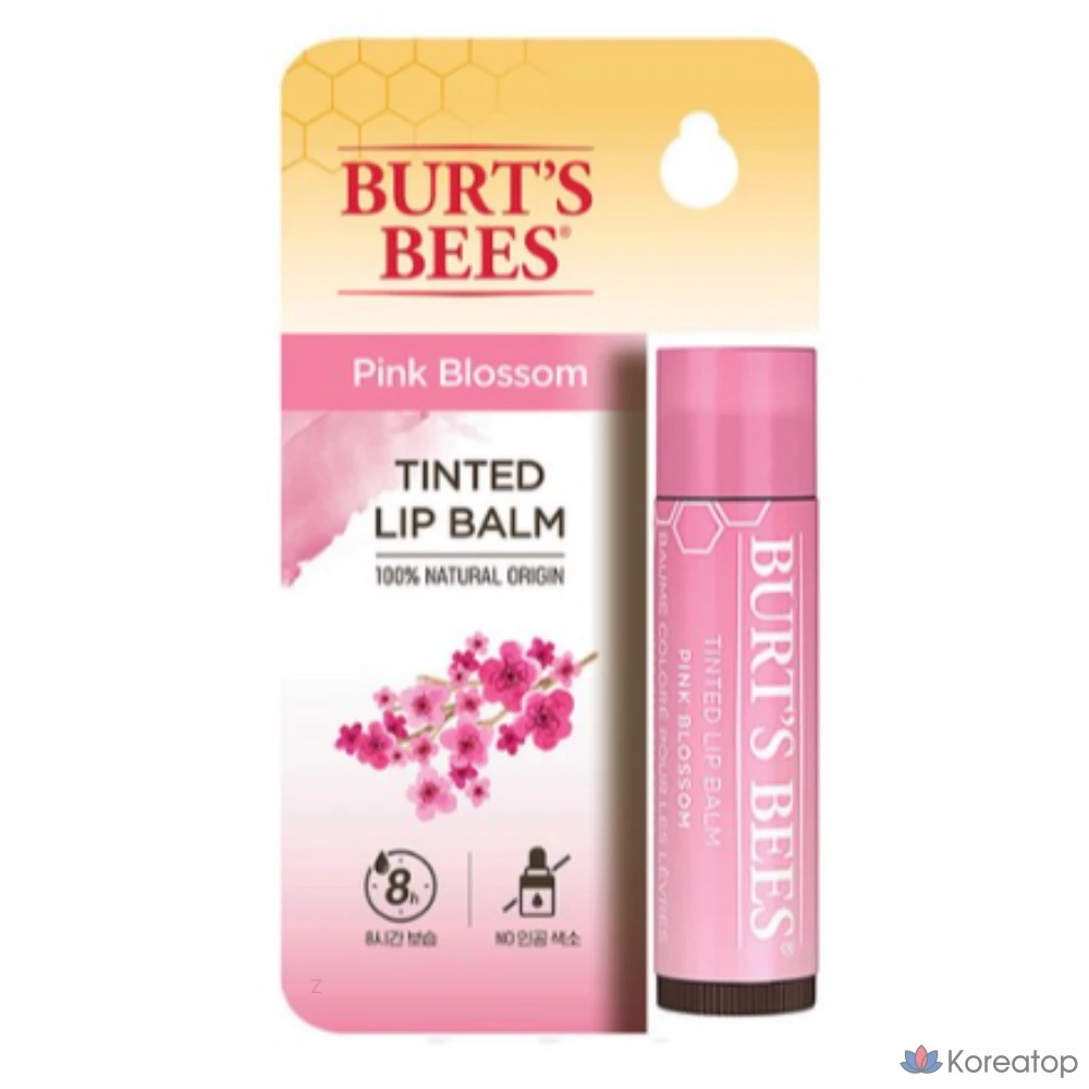 Тонированный бальзам для губ Burt's Bees 4,25 г, розовый (Pink Blossom), 1 шт.